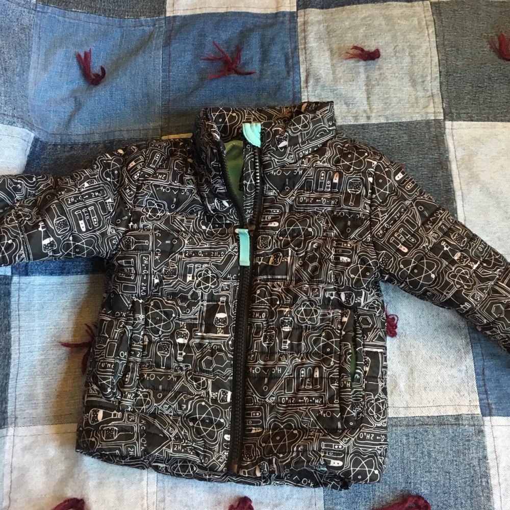 Toddler Boy’s Science-Themed Puffer Coat
